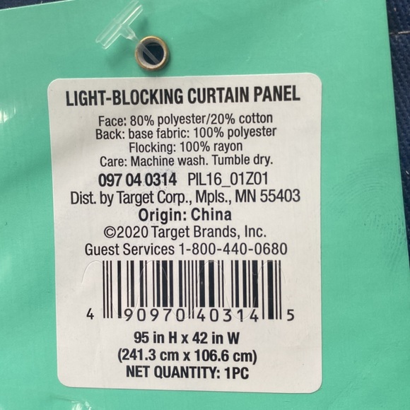 Pillowfort Light-Blocking Curtain - One Panel 95" L x 42" W (1) - Picture 4 of 6